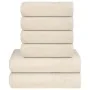 Juego de toallas 6 piezas 100% algodón crema 360 gsm de , Toallas de baño y manoplas - Ref: Foro24-137092, Precio: 37,06 €, D...