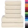 Juego de toallas 6 piezas 100% algodón crema 360 gsm de , Toallas de baño y manoplas - Ref: Foro24-137092, Precio: 37,06 €, D...