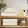 Juego de toallas 6 piezas 100% algodón crema 360 gsm de , Toallas de baño y manoplas - Ref: Foro24-137092, Precio: 37,06 €, D...