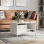 Mesa de centro acero laminado en frío blanco 68,5x50x43,5 cm de , Mesas de centro - Ref: Foro24-851285, Precio: 71,77 €, Desc...
