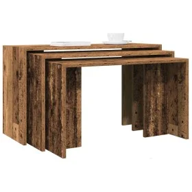 Mesas apilables 3 uds madera de ingeniería envejecida von , Seitentische - Ref: Foro24-858540, Preis: 60,16 €, Rabatt: %