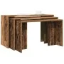 Mesas apilables 3 uds madera de ingeniería envejecida by , Side tables - Ref: Foro24-858540, Price: 60,16 €, Discount: %