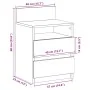 Mesillas de noche 2 uds con 2 cajones roble artesano 40x33x60cm de , Mesitas de noche - Ref: Foro24-858577, Precio: 91,83 €, ...
