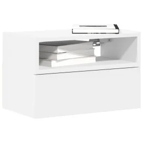 Mesita de noche de pared blanco 45x26x28,5 cm de , Mesitas de noche - Ref: Foro24-858596, Precio: 41,94 €, Descuento: %