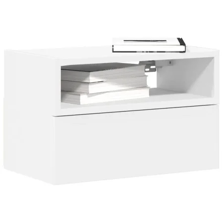 Mesita de noche de pared blanco 45x26x28,5 cm de , Mesitas de noche - Ref: Foro24-858596, Precio: 41,94 €, Descuento: %