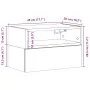 Mesita de noche de pared blanco 45x26x28,5 cm de , Mesitas de noche - Ref: Foro24-858596, Precio: 41,94 €, Descuento: %