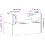 Mesita de noche de pared color gris sonoma 45x26x28,5 cm de , Mesitas de noche - Ref: Foro24-858606, Precio: 38,26 €, Descuen...