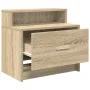 Mesillas de noche con cajón 2 uds roble Sonoma 51x31x47 cm de , Mesitas de noche - Ref: Foro24-858673, Precio: 69,03 €, Descu...