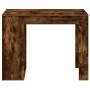 Escritorio con cajón estante madera contrachapada roble ahumado de , Mesas de cocina y de comedor - Ref: Foro24-858690, Preci...