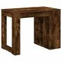 Escritorio con cajón estante madera contrachapada roble ahumado de , Mesas de cocina y de comedor - Ref: Foro24-858690, Preci...