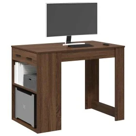 Escritorio con cajón estante madera contrachapada marrón roble by , Kitchen and dining tables - Ref: Foro24-858692, Price: 97...
