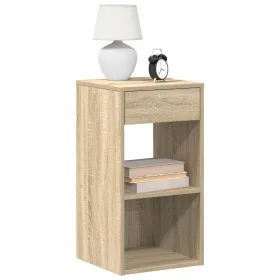 Mesilla de noche con cajón roble sonoma 35x34x66,5 cm de , Mesitas de noche - Ref: Foro24-858717, Precio: 44,15 €, Descuento: %