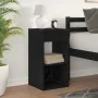 Mesilla de noche con cajón roble negro 35x34x66,5 cm de , Mesitas de noche - Ref: Foro24-858715, Precio: 44,38 €, Descuento: %