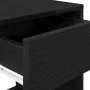 Mesilla de noche con cajón roble negro 35x34x66,5 cm de , Mesitas de noche - Ref: Foro24-858715, Precio: 44,38 €, Descuento: %