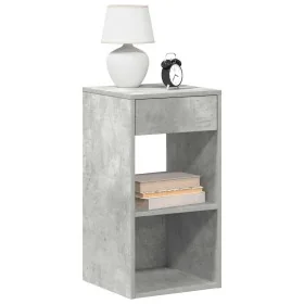 Mesillas de noche con cajón 2 uds gris hormigón 35x34x66,5 cm de , Mesitas de noche - Ref: Foro24-858720, Precio: 71,32 €, De...