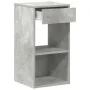 Mesillas de noche con cajón 2 uds gris hormigón 35x34x66,5 cm de , Mesitas de noche - Ref: Foro24-858720, Precio: 71,32 €, De...