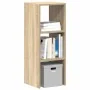 Librería apilable madera contrachapada roble sonoma 30x30x80 cm de , Taquillas y armarios de almacenamiento - Ref: Foro24-858...