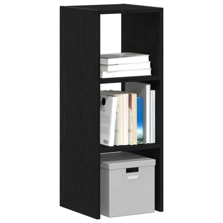 Librería apilable madera contrachapada roble negro 30x30x80 cm de , Taquillas y armarios de almacenamiento - Ref: Foro24-8588...