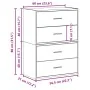 Armarios con 2 cajones 2 uds roble sonoma 60x31x40 cm de , Cajoneras - Ref: Foro24-858826, Precio: 88,67 €, Descuento: %