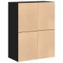 Armarios con 2 cajones 2 uds roble negro 60x31x40 cm by , Drawers - Ref: Foro24-858824, Price: 95,53 €, Discount: %