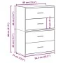 Armarios con 2 cajones 2 uds roble negro 60x31x40 cm by , Drawers - Ref: Foro24-858824, Price: 95,53 €, Discount: %