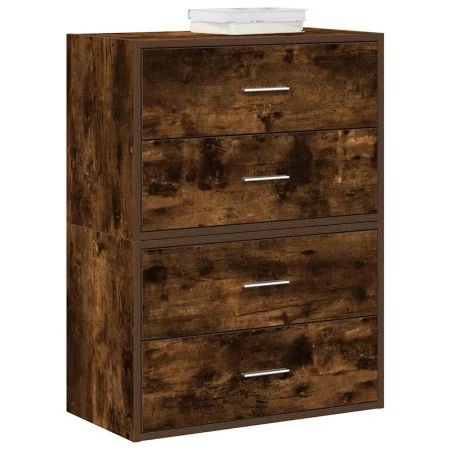 Armarios con 2 cajones 2 uds roble ahumado 60x31x40 cm by , Drawers - Ref: Foro24-858830, Price: 93,61 €, Discount: %