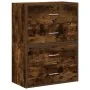 Armarios con 2 cajones 2 uds roble ahumado 60x31x40 cm by , Drawers - Ref: Foro24-858830, Price: 93,61 €, Discount: %