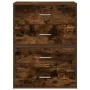 Armarios con 2 cajones 2 uds roble ahumado 60x31x40 cm by , Drawers - Ref: Foro24-858830, Price: 93,61 €, Discount: %