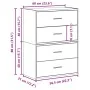 Armarios con 2 cajones 2 uds roble ahumado 60x31x40 cm by , Drawers - Ref: Foro24-858830, Price: 93,61 €, Discount: %