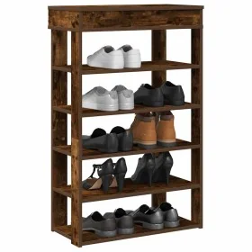 Mueble zapatero madera de ingeniería roble ahumado 60x30x98 cm de , Zapateros y organizadores de calzado - Ref: Foro24-859927...