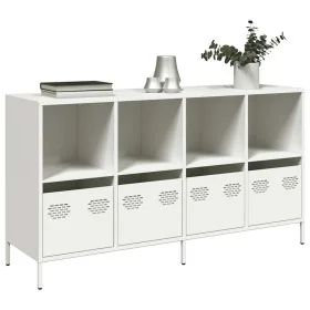 Aparador de acero laminado en frío blanco 135x39x73,5 cm by , Sideboards - Ref: Foro24-3307166, Price: 190,43 €, Discount: %