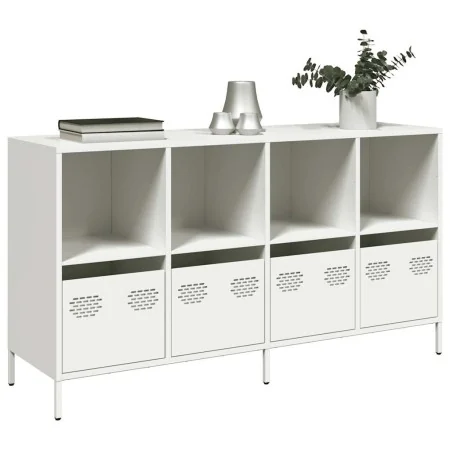 Aparador de acero laminado en frío blanco 135x39x73,5 cm de , Aparadores - Ref: Foro24-3307166, Precio: 190,43 €, Descuento: %