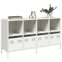 Aparador de acero laminado en frío blanco 135x39x73,5 cm de , Aparadores - Ref: Foro24-3307166, Precio: 190,43 €, Descuento: %