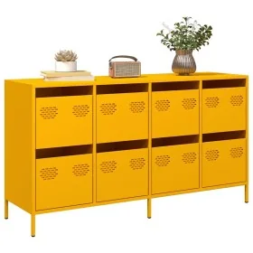 Aparador acero laminado en frío amarillo mostaza 135x39x73,5 cm von , Sideboards - Ref: Foro24-3307170, Preis: 220,69 €, Raba...