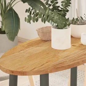 Tablero de mesa ovalado madera maciza de roble 80x40x2 cm by , Table tops - Ref: Foro24-4009045, Price: 43,41 €, Discount: %