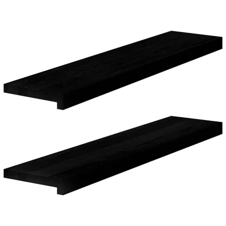 Alféizares de ventana 2 uds madera maciza roble marrón oscuro by , Marcos de ventanas - Ref: Foro24-4009175, Price: 59,42 €, ...