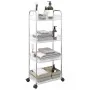 Carro de almacenamiento 4 niveles transparente 37x28x95 cm by , Cargo forklifts - Ref: Foro24-4012379, Price: 35,34 €, Discou...