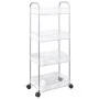 Carro de almacenamiento 4 niveles transparente 37x28x95 cm by , Cargo forklifts - Ref: Foro24-4012379, Price: 35,34 €, Discou...