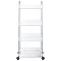 Carro de almacenamiento 4 niveles transparente 37x28x95 cm by , Cargo forklifts - Ref: Foro24-4012379, Price: 35,34 €, Discou...