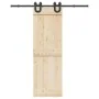 Kit de herrajes para puertas correderas acero negro 183 cm by , Door items - Ref: Foro24-4009720, Price: 40,28 €, Discount: %