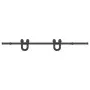 Kit de herrajes para puertas correderas acero negro 183 cm by , Door items - Ref: Foro24-4009720, Price: 40,28 €, Discount: %