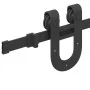 Kit de herrajes para puertas correderas acero negro 183 cm by , Door items - Ref: Foro24-4009720, Price: 40,28 €, Discount: %