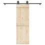 Kit de herrajes para puertas correderas acero negro 200 cm by , Door items - Ref: Foro24-4009729, Price: 66,22 €, Discount: %