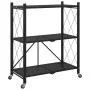Estantería de almacenaje con ruedas de acero negro 71x34x88 cm von , Lastenstapler - Ref: Foro24-4012385, Preis: 56,57 €, Rab...