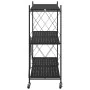 Estantería de almacenaje con ruedas de acero negro 71x34x88 cm von , Lastenstapler - Ref: Foro24-4012385, Preis: 56,57 €, Rab...