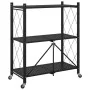 Estantería de almacenaje con ruedas de acero negro 71x34x88 cm von , Lastenstapler - Ref: Foro24-4012385, Preis: 56,57 €, Rab...