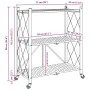Estantería de almacenaje con ruedas de acero negro 71x34x88 cm von , Lastenstapler - Ref: Foro24-4012385, Preis: 56,57 €, Rab...