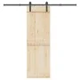 Kit de herrajes para puertas correderas acero negro 213,5 cm by , Door items - Ref: Foro24-4009715, Price: 67,80 €, Discount: %