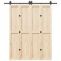 Kit de herrajes para puertas correderas acero negro 200 cm by , Door items - Ref: Foro24-4009741, Price: 87,29 €, Discount: %
