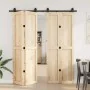 Kit de herrajes para puertas correderas acero negro 200 cm by , Door items - Ref: Foro24-4009741, Price: 87,29 €, Discount: %